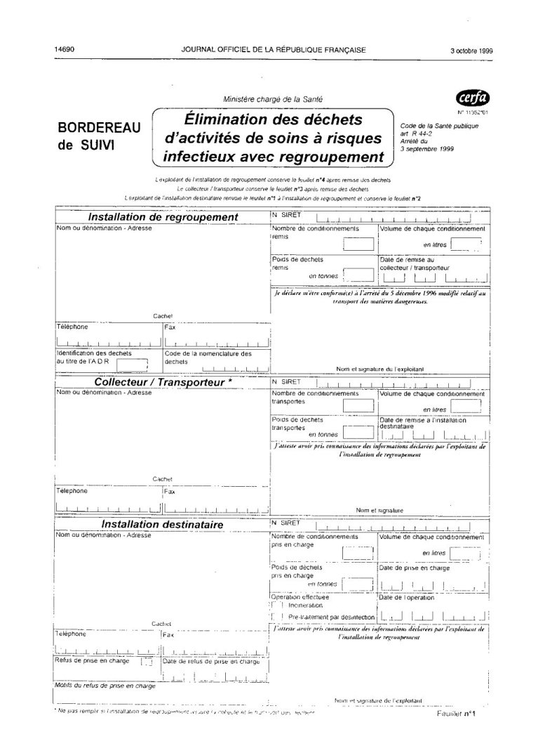 formulaire Cerfa 11352